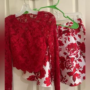 David’s Bridal homecoming dress, 2 piece